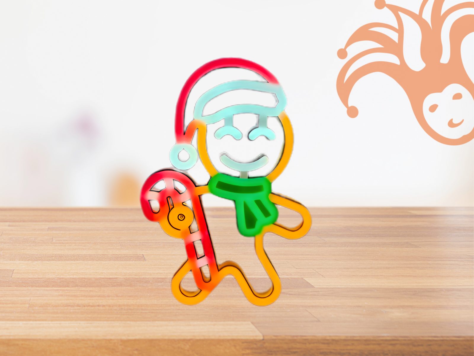 Kerst Neon Lamp Gingerbreadman met Zuurstok