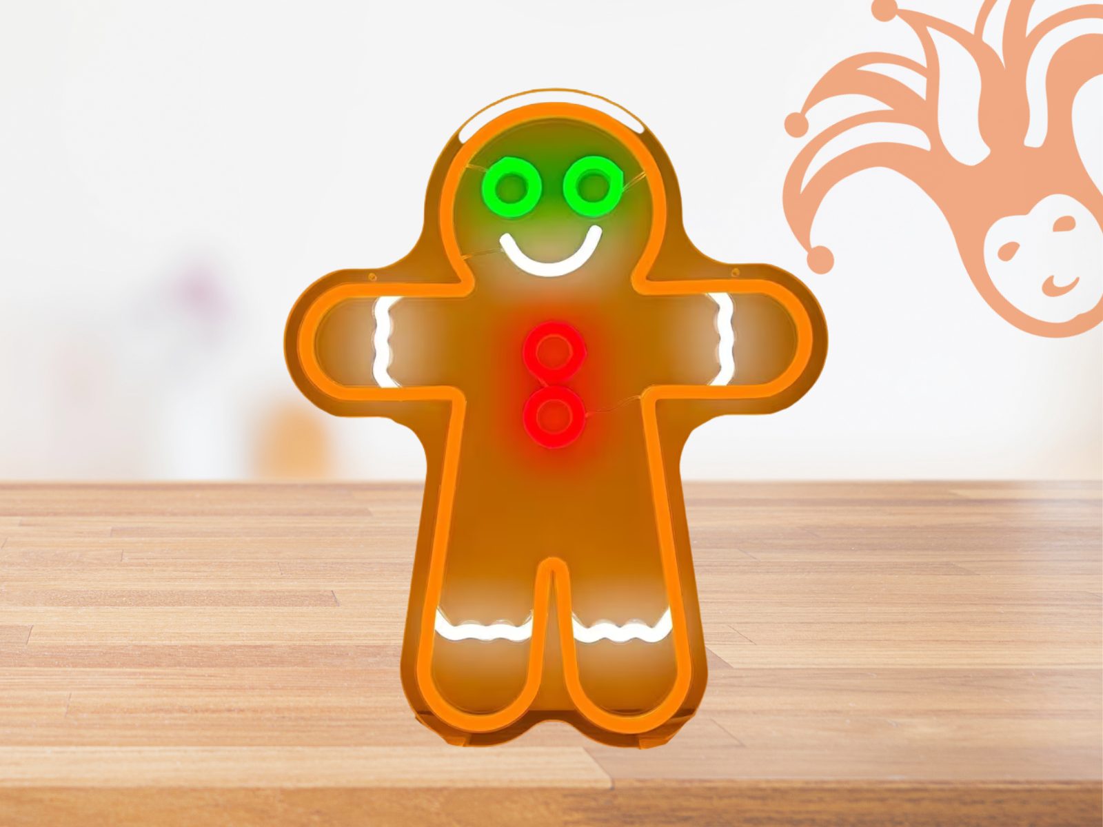 Kerst Neon Lamp Gingerbreadman