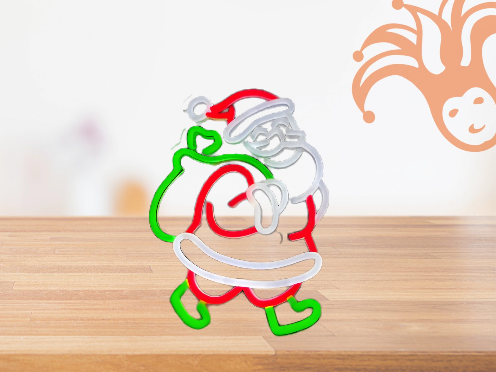 Kerst Neon Lamp Kerstman